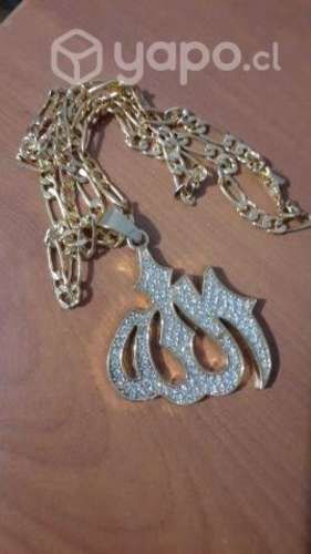 colgante enchapado en oro 18k