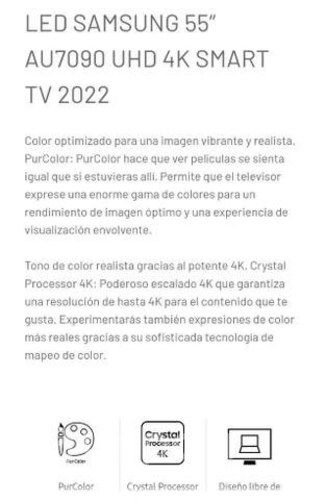 Televisión Samsung 55 pulgadas 4k