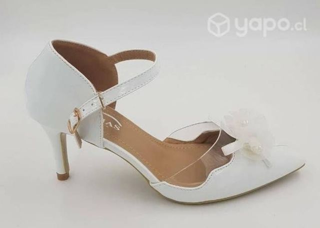 Zapatos blanco de novia N°39