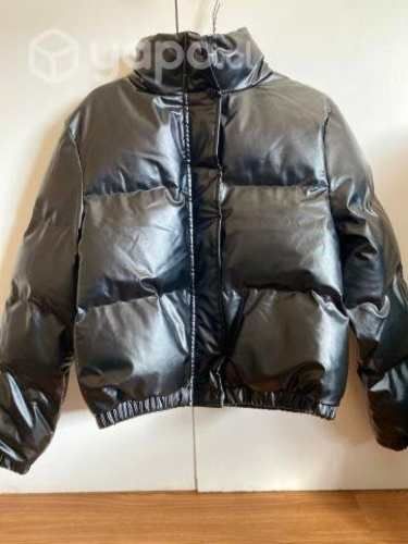 Puffa mujer efecto piel negra