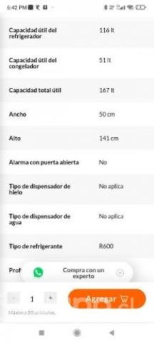 Refrigerador marca Midea