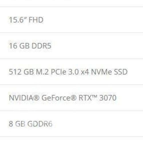 Asus Tuf Dash F15 (2022) I7 12650h Rtx3070 512gb