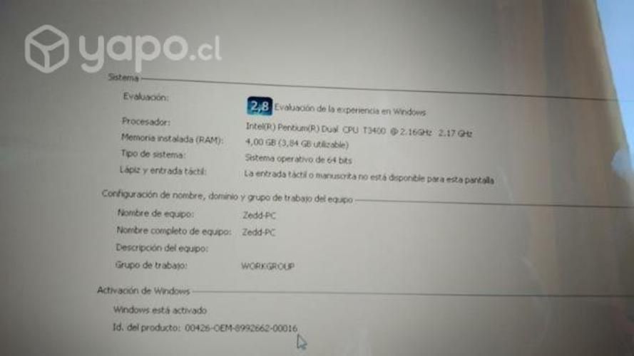 Notebook viejo sony vaio