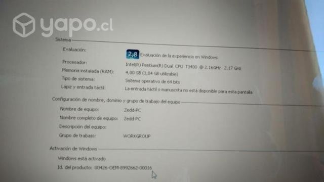 Notebook viejo sony vaio