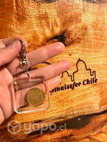 Llavero con moneda Original de Israel