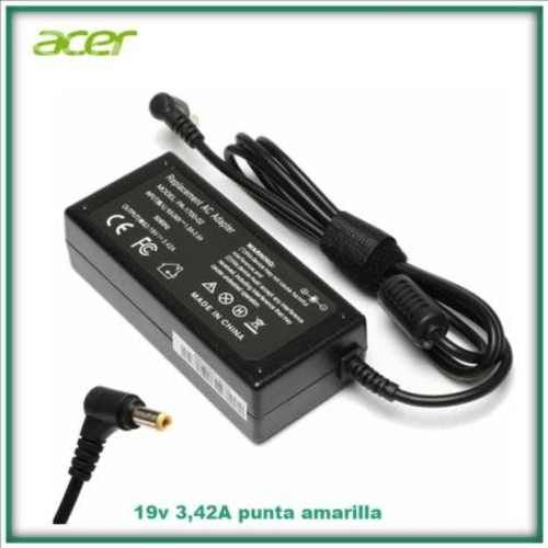 Cargador notebook ACER 19v 3.42 pta amarilla