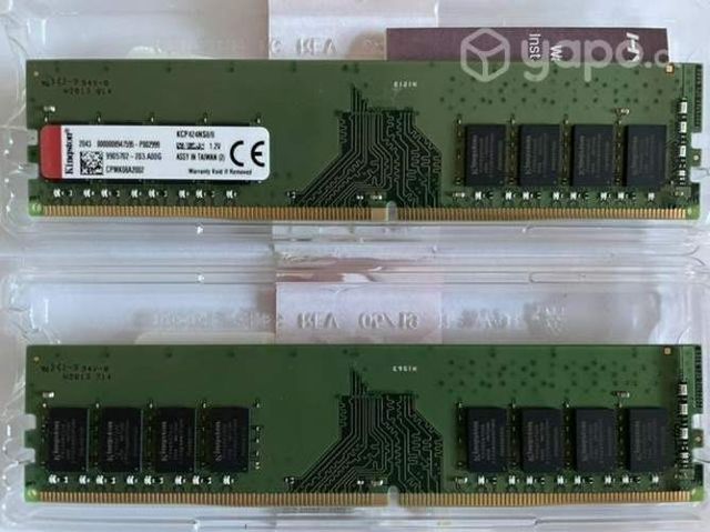 Ram Kingston 2×8gb 2400mhz DDR4 16 gb totales