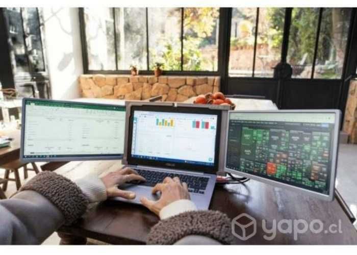 Triple Monitor Portátil 11,6" + funda protectora