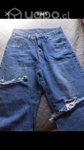 Jeans acinturados tiro alto talla M