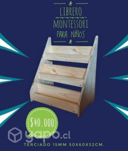 Librero Montessori Para Niños