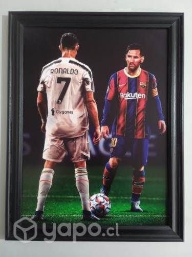Cuadros MESSI VS CRISTIANO RONALDO