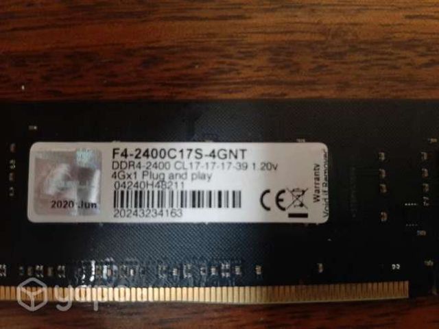 Memoria para pc ddr4 4gb