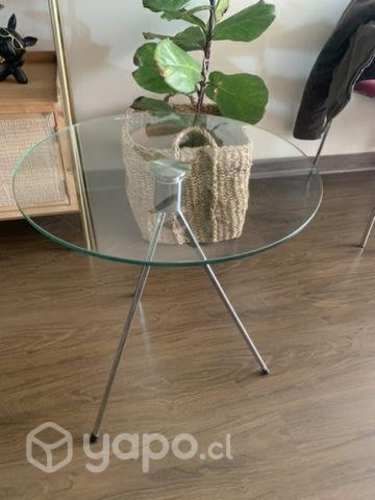 Mesa auxiliar vidrio