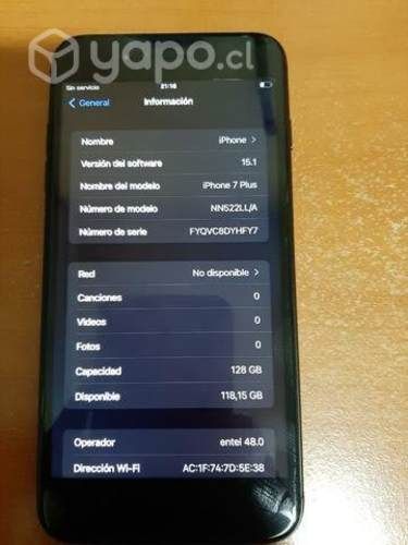 Iphone 7 plus 128 GB