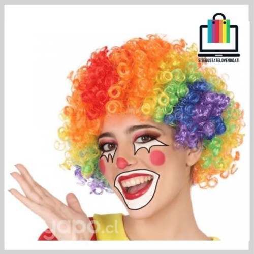 Peluca Multicolor Payaso