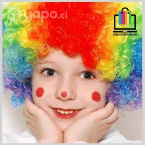 Peluca Multicolor Payaso