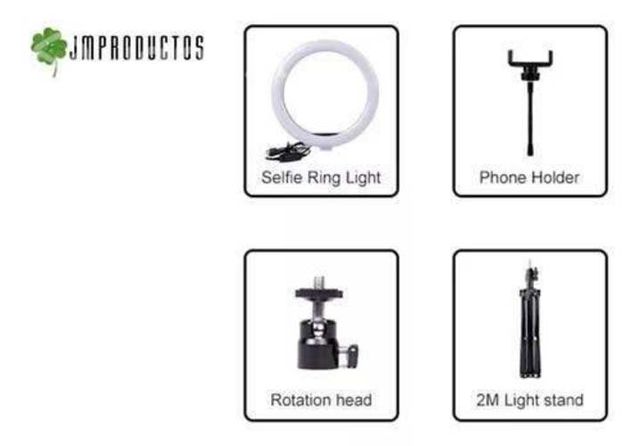 Aro De Luz Led + Tripode + Adaptador Celu + Soport
