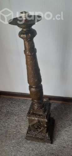 Pie de lámpara antigua, años 70 madera.