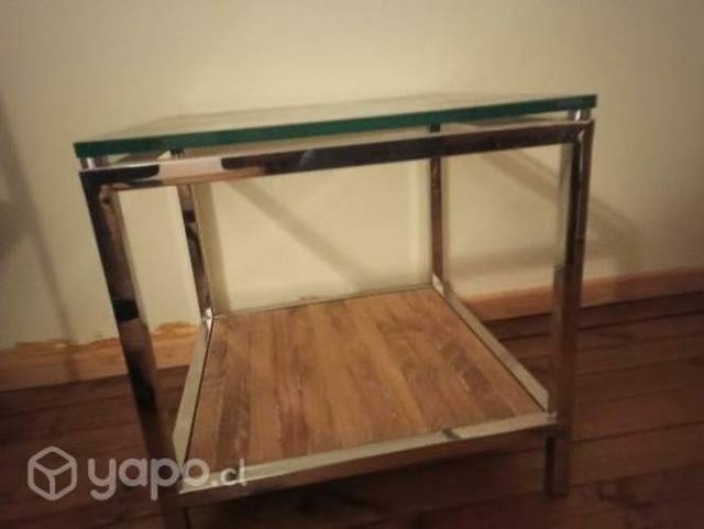 Mesa de centro vidrio y metal
