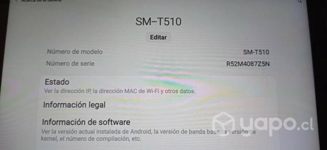 Tablet Samsung Galaxy SMT510
