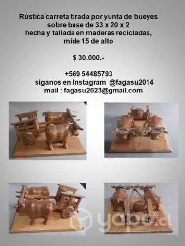 Yunta de bueyes de madera