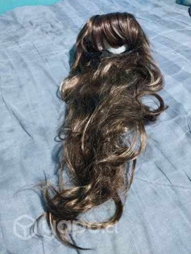 Peluca sinteticas cafe oscuro