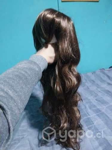 Peluca sinteticas cafe oscuro