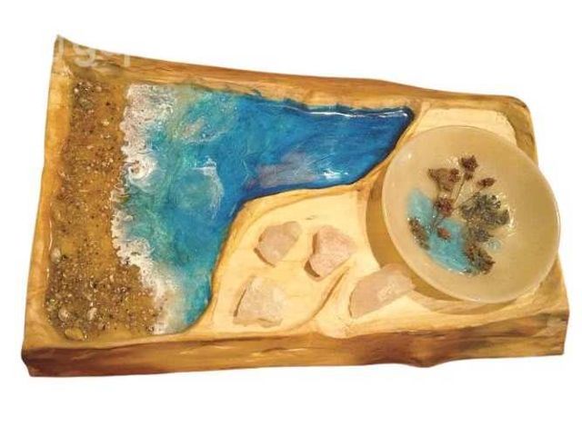 Tabla Decorativa diseño playa grande