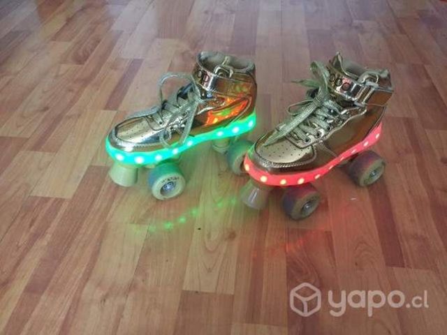 Patines dorados scoop con luces