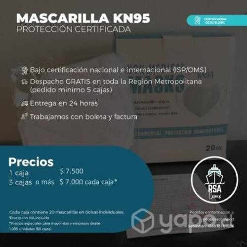 Mascarillas Kn95 CERT