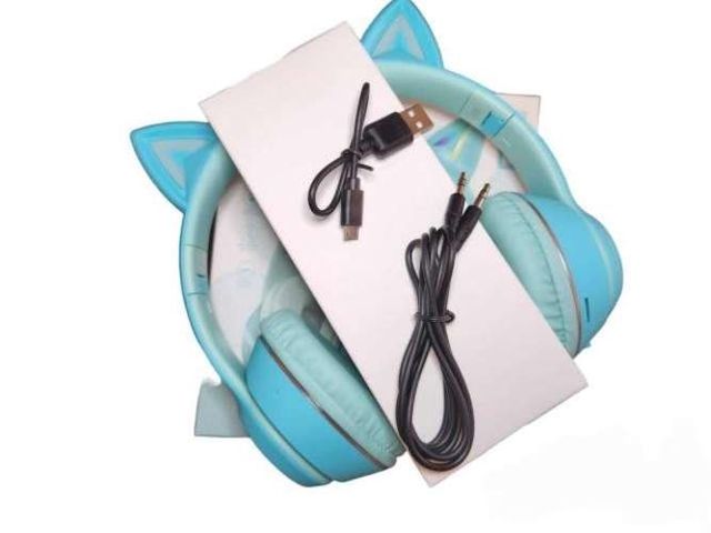 Audífonos Bluetooth Orejas De Gatos Cat Ear Led