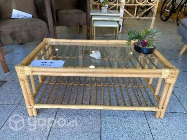 Mesa de Centro ( bambú vidrio )