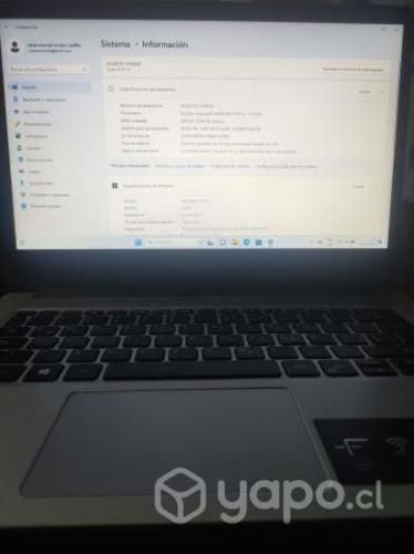 Laptop acer para tareas y trabajo