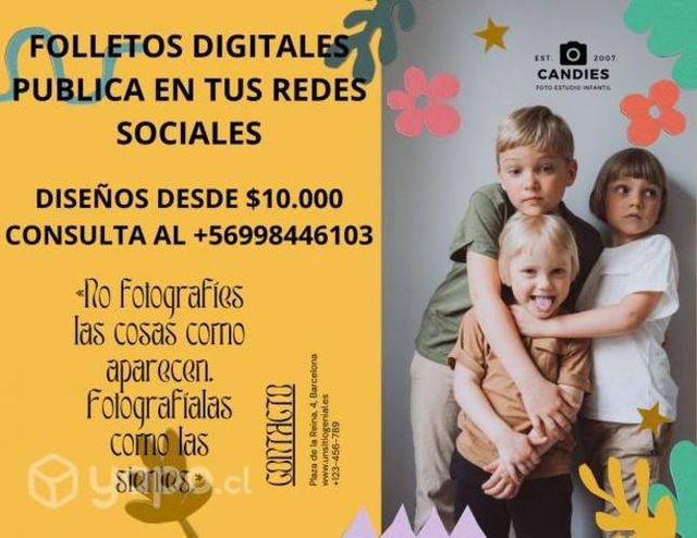 DISEÑO Folleto, volantes ,tarjetas digitales