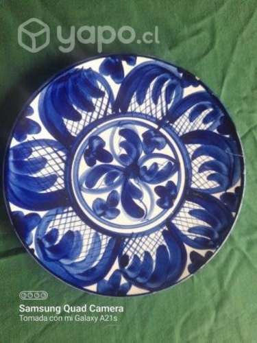 Plato decorativo azul