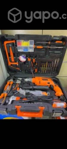 Taladro Percutor 710w 13mm + Accesorios + Maleta