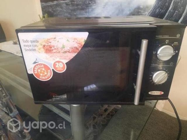 Microondas funcionando
