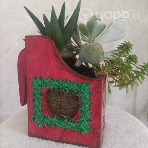 Caja de madera para flores