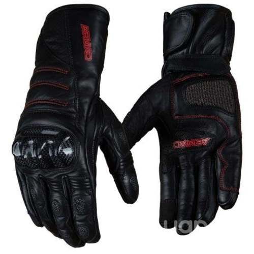 Guantes moto armad gear mike gp touch cuero largo