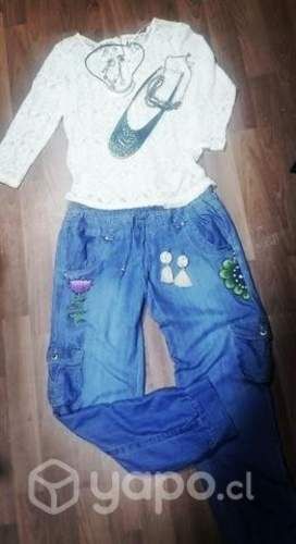 Jean y jardinera pintado 44