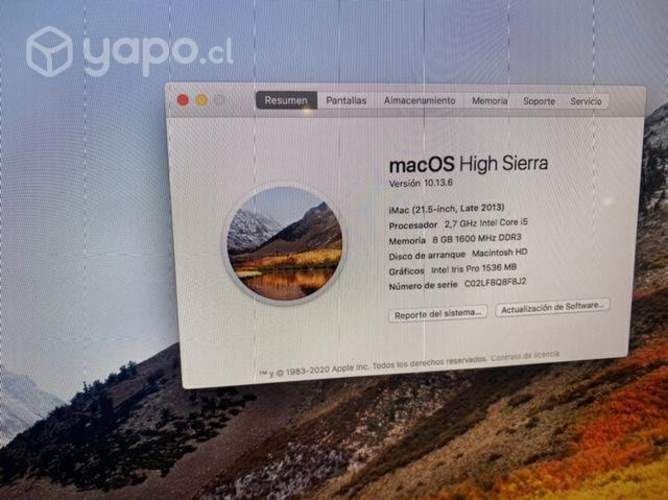 IMac 21,5 Core i5 2700 Ghz 8GB 1TB