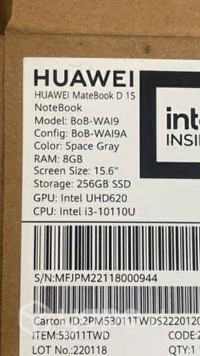 Notebook Huawei Mate d15