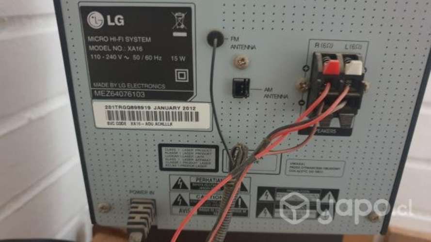 Microcomponente LG Modelo XA16