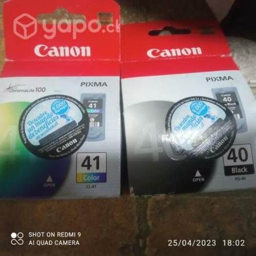 Packs de tintas canon diversos modelos originales