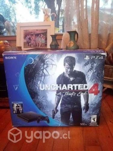 Play station 4 con dos controles y 4 juegos