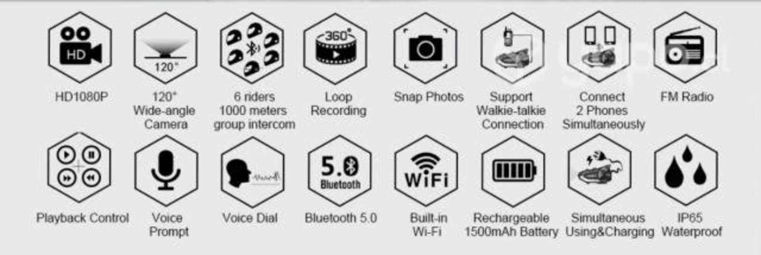 Manos libres bluetooth freedconn R1 plus casco