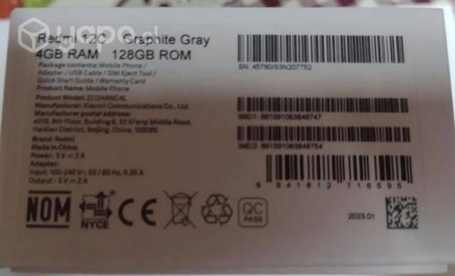 Celular redmi 12C (graphite gray)