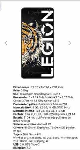 Celular Gamer Lenovo Legion Y70 Snapdragon 8+ Gen