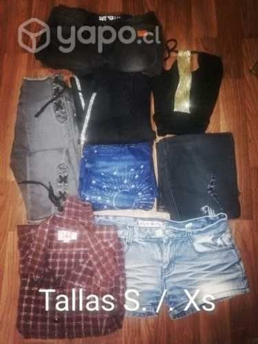 Lote de Jeans, short y camisa, S, xs