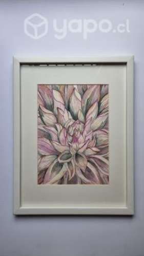 Cuadro decorativo acuarela flor